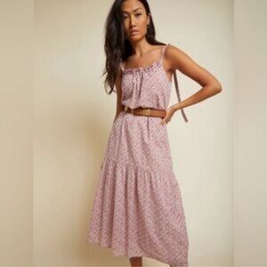 Nation LTD Sequoia Pink Ruffled Tiered Maxi Sundress